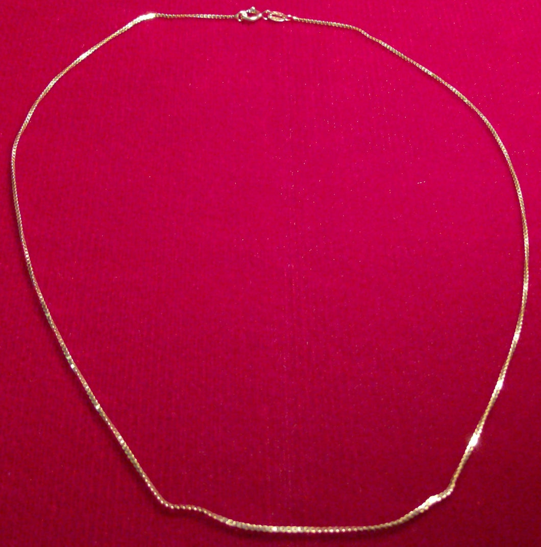 Gold Electroplated Sterling Silver Box19 Chain