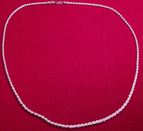Sterling Silver Rhodium Rope Chain is our best medium weight chain