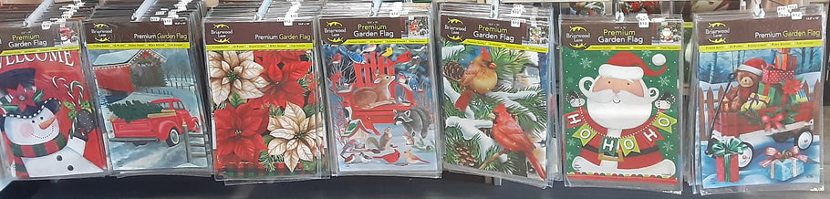 HOLIDAY GARDEN SIZE FLAGS! NOW IN STOCK!