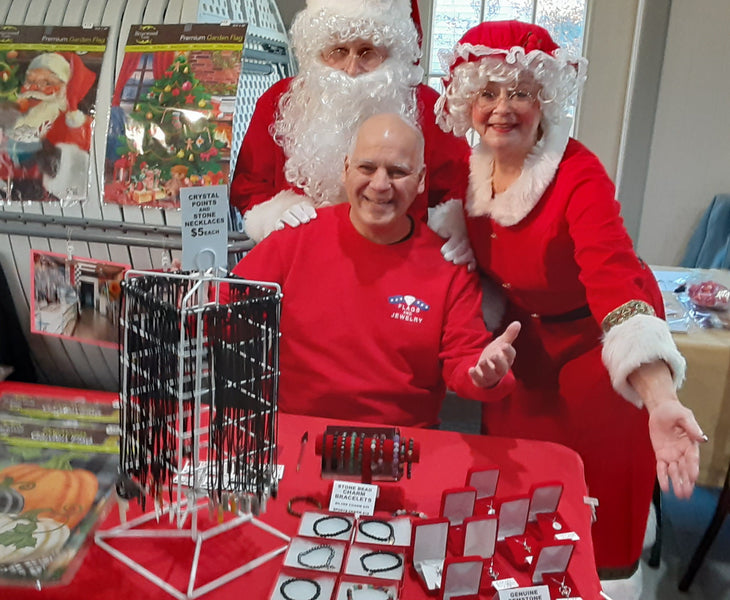 Andrew with Santa And Mrs. Clause at Rainbow Lakes Craft Show
