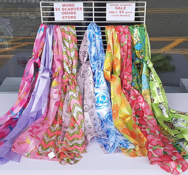 HAPPY EARTH DAY 2024!  SPRING SCARVES - ONLY $5 each