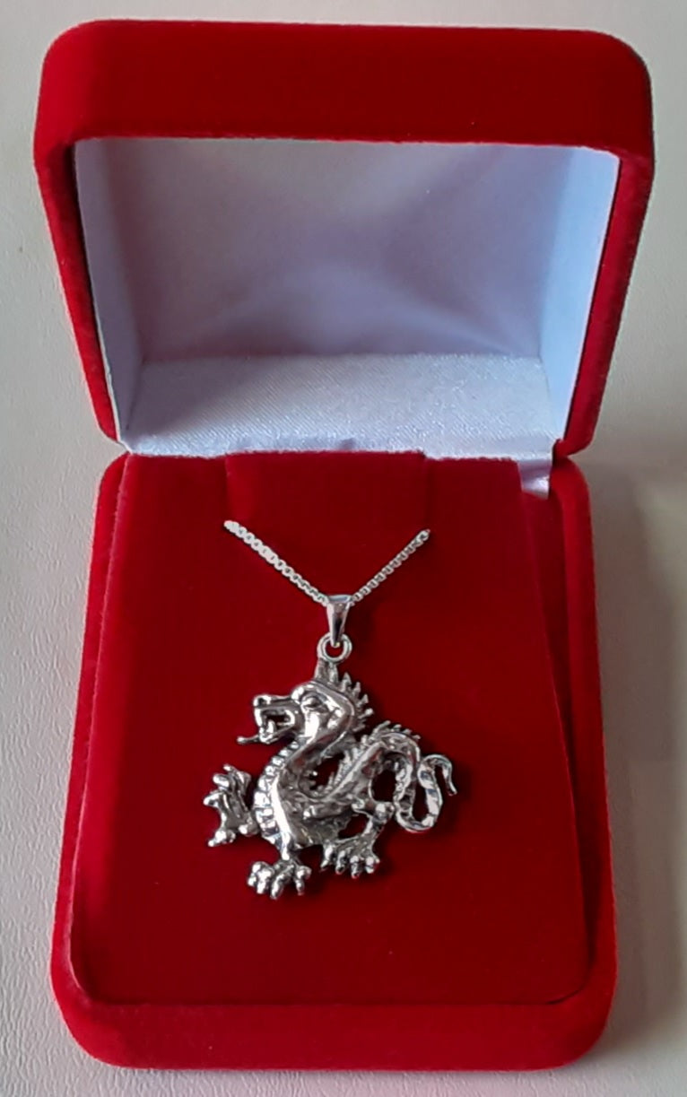 Chinese Dragon Pendant, Sterling Silver - Only $49