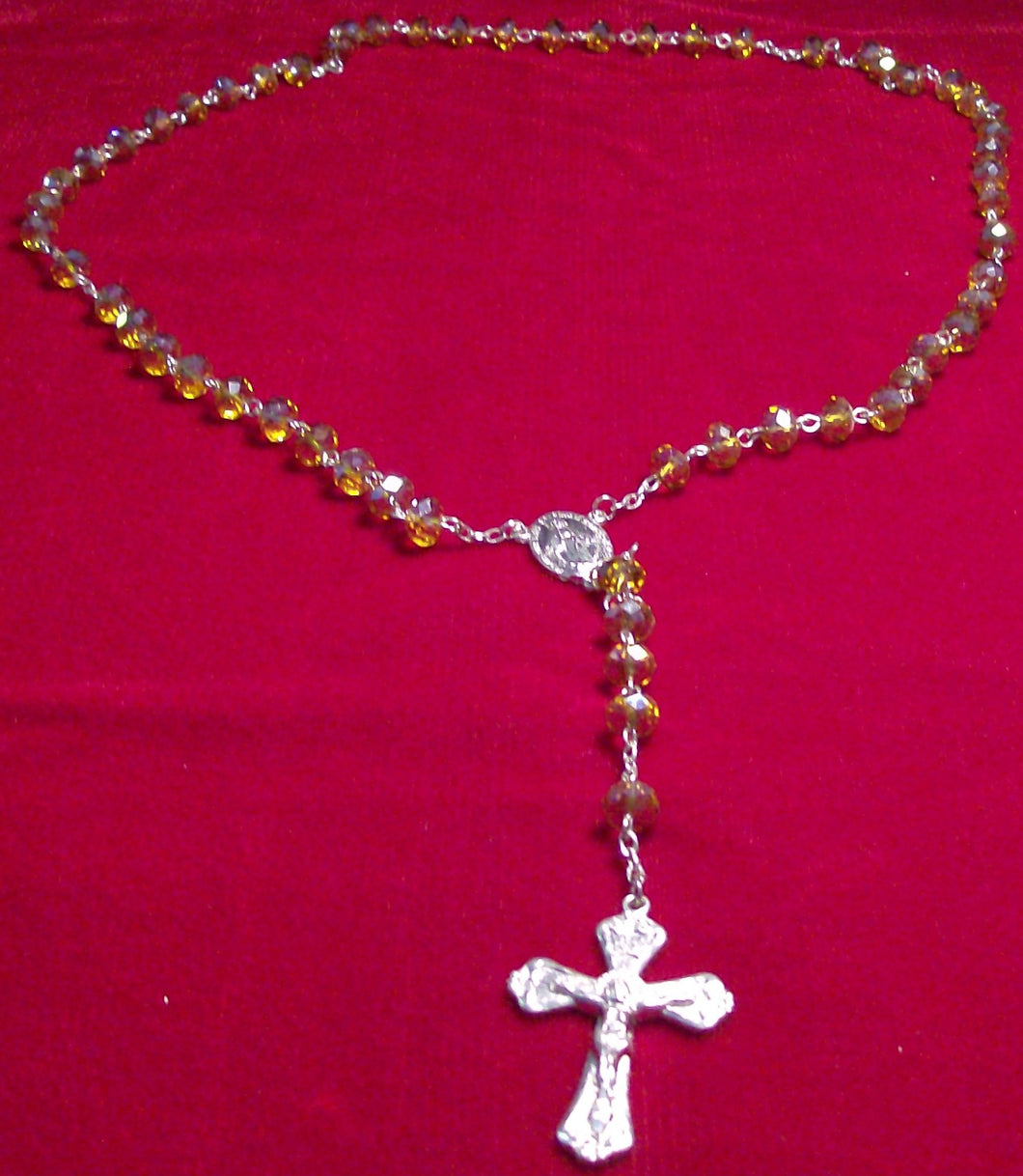 Light Brown Rosary Beads, Traditional