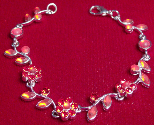 Rhinestone Bracelet Ruby Red