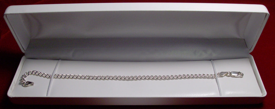 Gold Electroplated Sterling Silver Charm Bracelet, No Charm, 7 inches