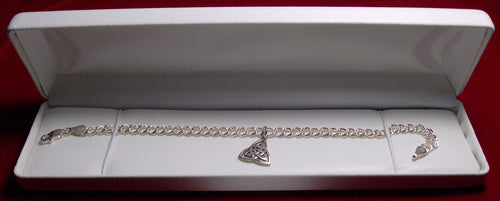 Celtic Trinity Knot, Sterling Silver Charm Bracelet
