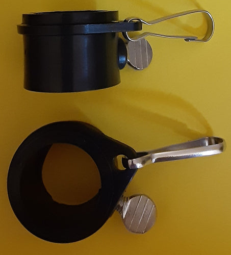 Black Anti-Wrap Mounting Rings with clip for Flagpole