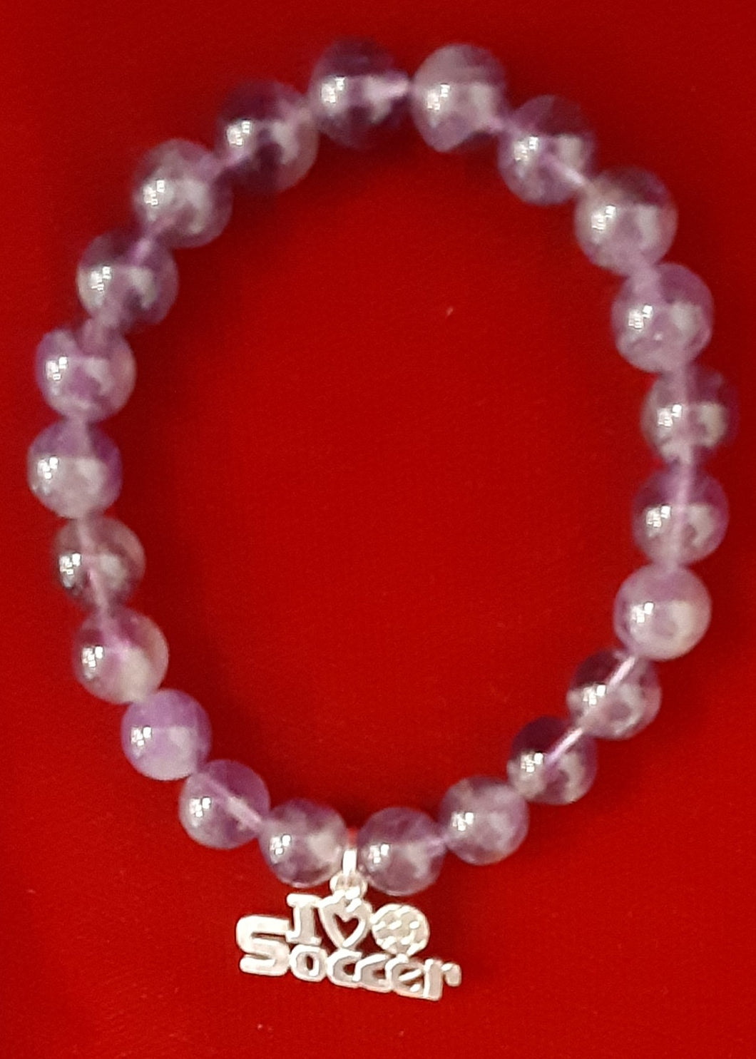 Purple Agate Stone Bead 